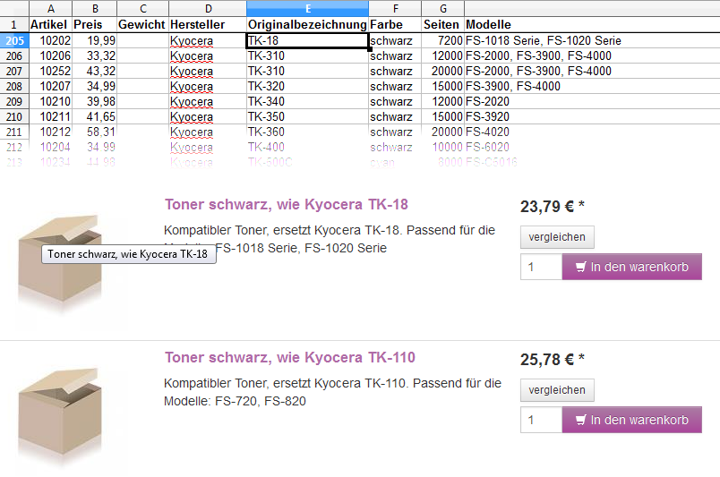 Zoxid OXID Daten Import Modul Beispiel